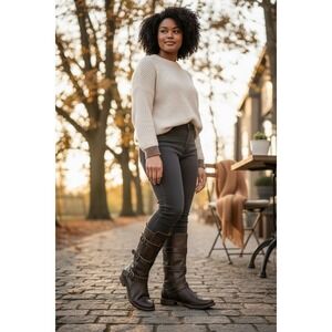 Fiorentini + Baker "Eternity" Brown Soft Leather Buckle 7040 Boots Sz.36 (6 US)